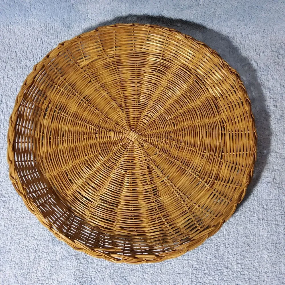 Vintage Wicker Rattan Charger Plates 10